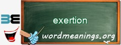 WordMeaning blackboard for exertion